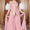 Ethnic Pink Designer Palazzo Suit for Festivals, Sangeet, and Parties