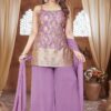 Charming Light Purple Designer Palazzo Suit for Engagement, Sangeet, and Parties