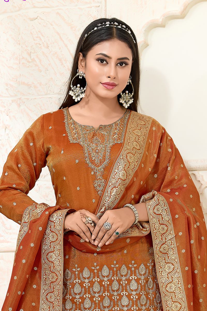 Heavenly Mustard Designer Gharara Suit for Haldi, Wedding, Reception, Festivals, Sangeet, and Parties