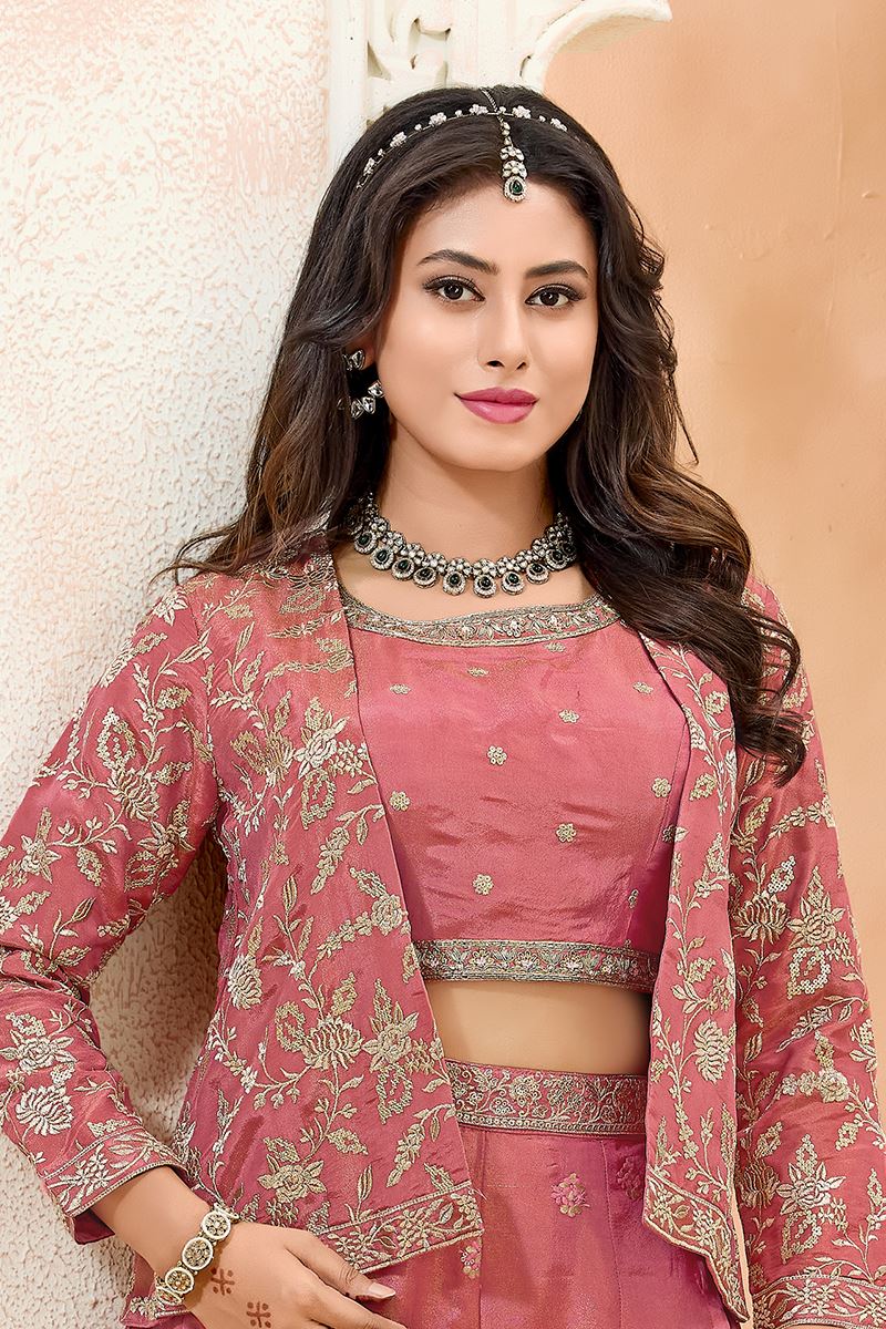 Delightful Pink Designer Palazzo Suit for Engagement, Wedding, Reception, Festivals, Sangeet, and Parties