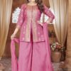 Pretty Pink Designer Palazzo Suit for Engagement, Sangeet, and Parties