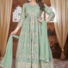 Classy Sea Green Designer Palazzo Suit for Engagement, Sangeet, and Parties