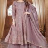 Mesmerizing Mauve Designer Palazzo Suit for Engagement and Reception
