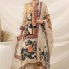 Artistic Beige Designer Straight Cut Suit for Festivals, Sangeet, and Parties