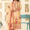 Charming Peachy Cream Designer Straight Cut Suit for Festivals, Sangeet, and Parties