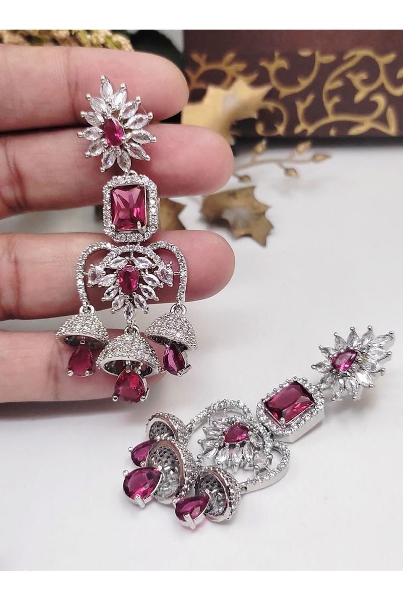 Ethnic Rani Designer Earrings Set for Engagement, Wedding, and Reception