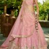 Creative Pink Designer Indo-Western Lehenga Choli for Engagement and Reception