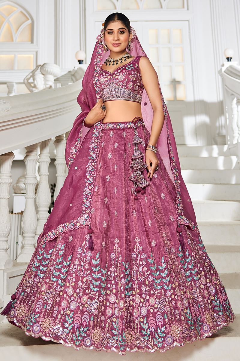 Delightful Burgundy Designer Indo-Western Lehenga Choli for Engagement and Reception