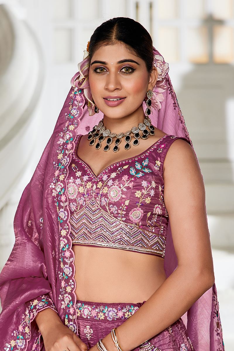 Delightful Burgundy Designer Indo-Western Lehenga Choli for Engagement and Reception