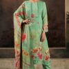Surreal Green Designer Straight Cut Suit for Festivals, Mehendi, and Parties (Unstitched suit)