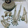 Charismatic Green Designer Bridal Necklace Set for Mehendi, Wedding, and Reception