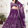 Appealing Purple Designer Wedding Lehenga Choli for Wedding and Reception