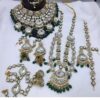 Enticing Green Designer Bridal Necklace Set for Mehendi, Wedding, and Reception
