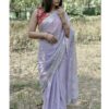 Royal Organza Silk Designer Saree for Engagement, Sangeet, and Parties