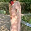 Aesthetic Organza Silk Designer Saree for Engagement, Sangeet, and Parties