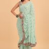 Lovely Georgette Designer Saree for Engagement, Sangeet, and Parties