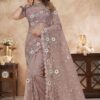 Charismatic Net Designer Saree for Engagement, Reception, and Parties