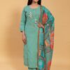 Alluring Pista Green Designer Straight Cut Suit for Festivals, Sangeet, and Parties