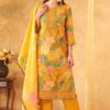 Mesmerizing Mustard Designer Straight Cut Suit for Festivals, Haldi, and Parties
