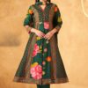 Flamboyant Green Designer A-Line Suit for Mehendi, Sangeet, and Parties