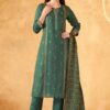 Enticing Teal Green Designer Straight Cut Suit for Mehendi, Sangeet, and Parties