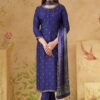 Lovely Navy Blue Designer Straight Cut Suit for Festivals, Sangeet, and Parties
