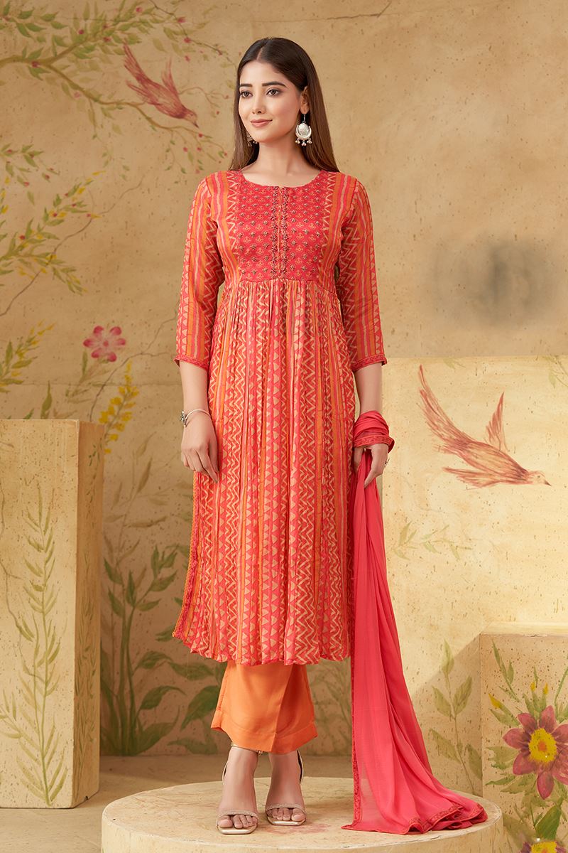 Exuberant Pink Designer Straight Cut Suit for Festivals, Sangeet, and Parties