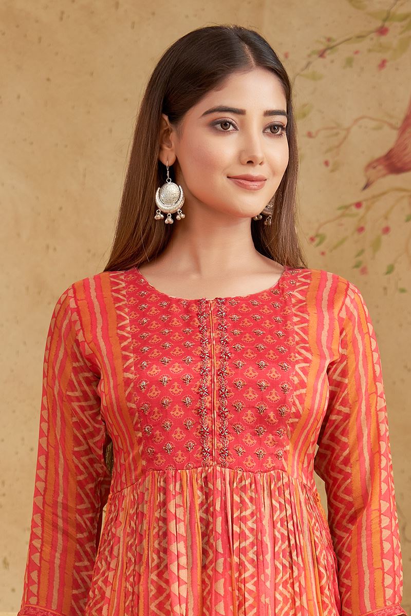 Exuberant Pink Designer Straight Cut Suit for Festivals, Sangeet, and Parties