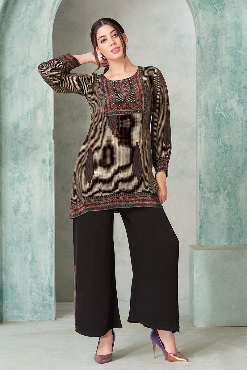 Trendy Black Designer Co-Ord Set for Hangouts, Sangeet, and Parties