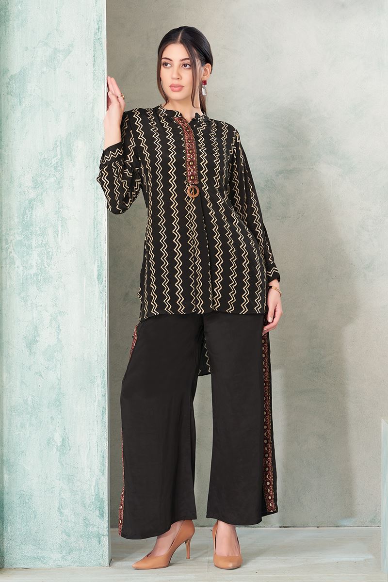 Flawless Black Designer Co-Ord Set for Hangouts, Sangeet, and Parties