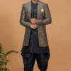 Appealing Black Designer Men’s Indo-Western Sets for Engagement, Reception, and Parties
