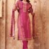 Astounding Wine Designer Straight Cut Suit for Festivals, Sangeet, and Parties