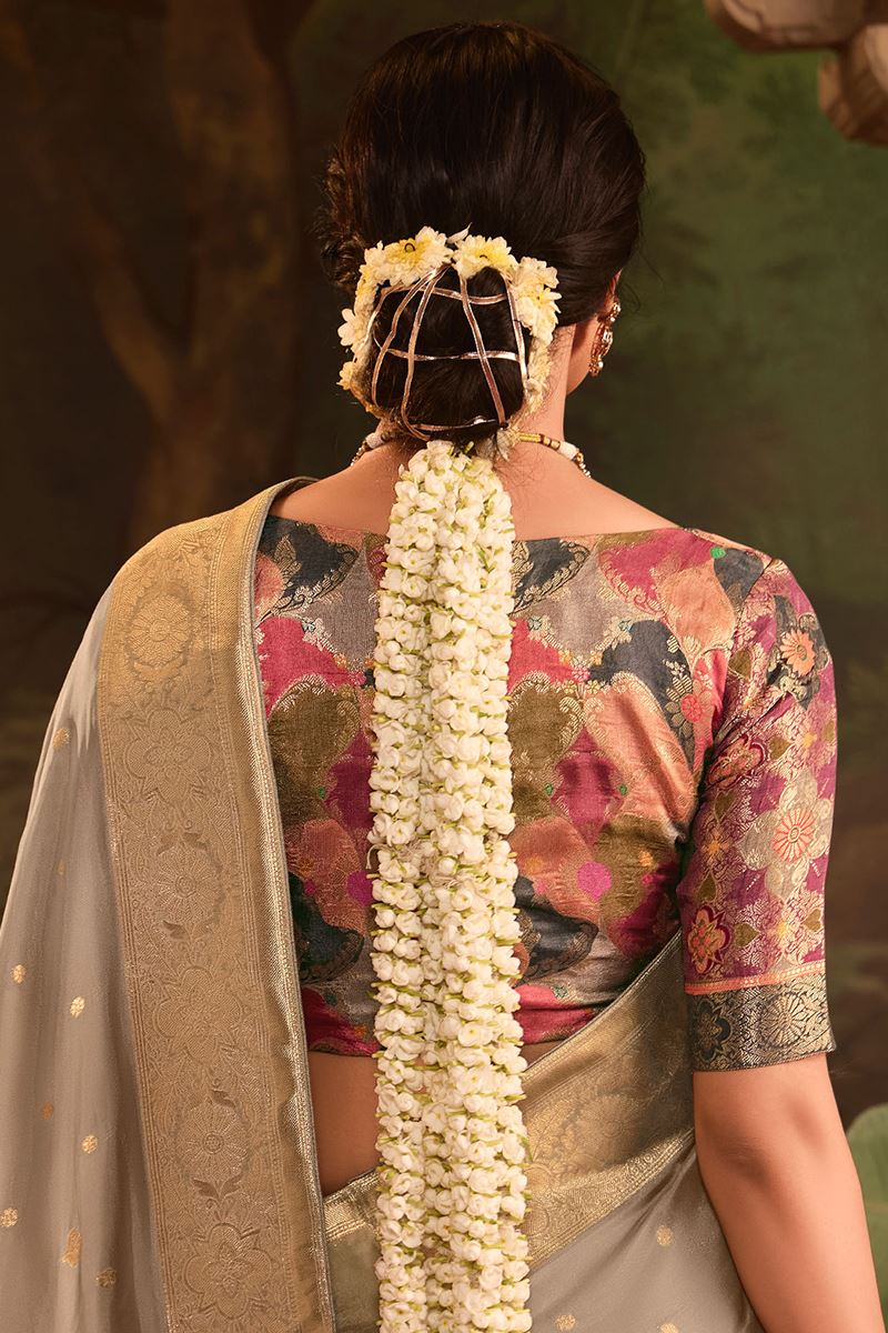 Dazzling Pure Crepe Dola Silk Designer Saree for Engagement, Sangeet, and Parties