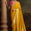 Mesmerizing Pure Crepe Dola Silk Designer Saree for Haldi, Reception, and Parties