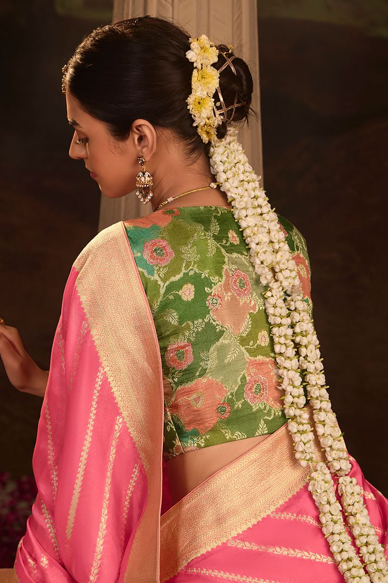 Striking Pure Crepe Dola Silk Designer Saree for Engagement, Reception, and Parties