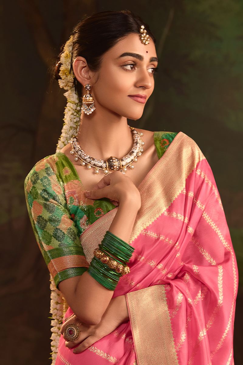 Striking Pure Crepe Dola Silk Designer Saree for Engagement, Reception, and Parties