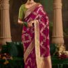 Enticing Pure Crepe Dola Silk Designer Saree for Engagement, Reception, and Parties