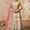 Captivating White Designer Indo-Western Lehenga Choli for Engagement, Reception, and Pre-Wedding Shoot