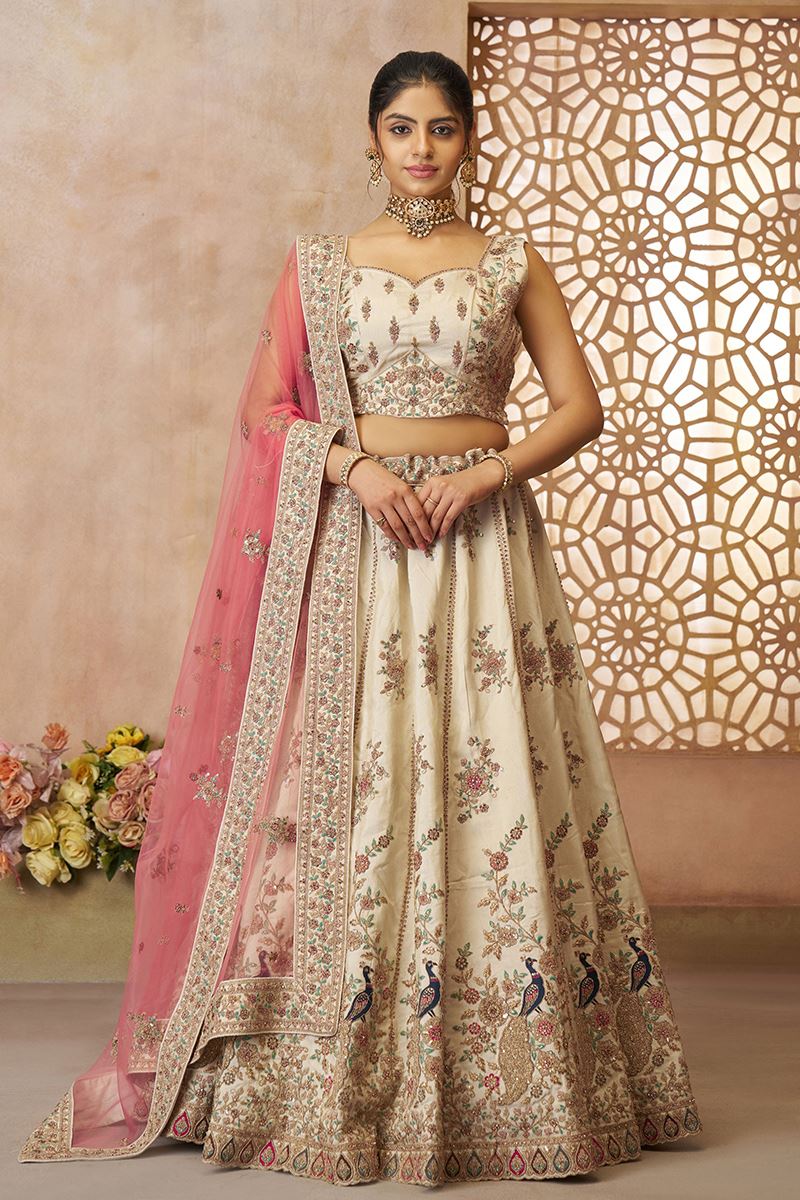 Captivating White Designer Indo-Western Lehenga Choli for Engagement, Reception, and Pre-Wedding Shoot