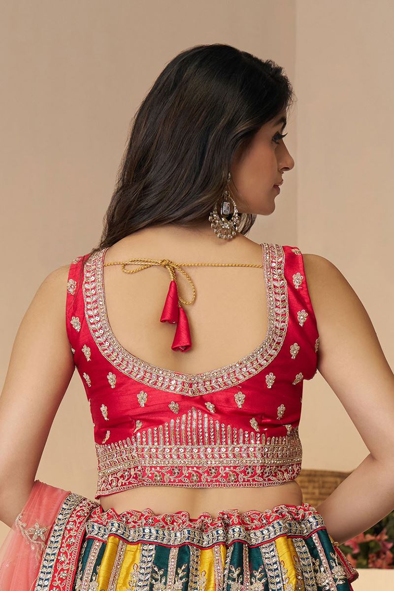 Appealing Designer Indo-Western Lehenga Choli for Wedding, Reception, and Pre-Wedding Shoot