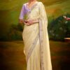 Ethnic Organza Designer Saree for Festivals, Sangeet, and Parties