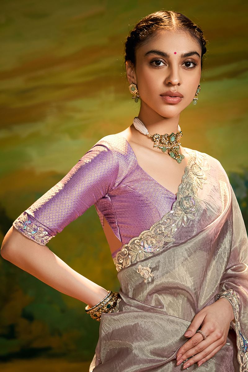 Exquisite Organza Designer Saree for Festivals, Sangeet, and Parties