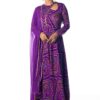 Divine Violet Georgette Designer Anarkali Suit for Festivals, Sangeet, and Parties