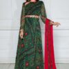 Gorgeous Green Georgette Designer Anarkali Suit for Mehendi, Sangeet, and Parties