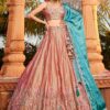 Creative Georgette Designer Indo-Western Lehenga Choli for Engagement, Wedding, and Reception