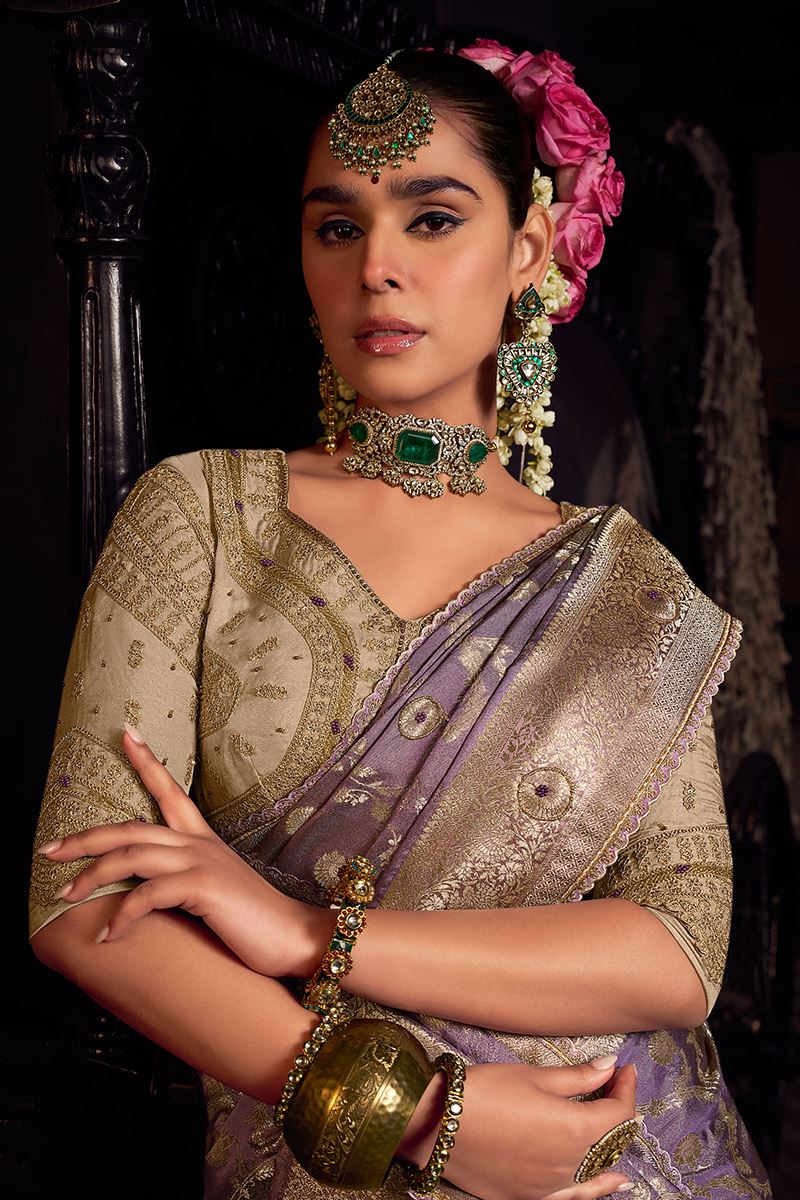 Creative Pure Viscose Tissue Designer Saree for Wedding, Reception, and Pre-Wedding Shoot