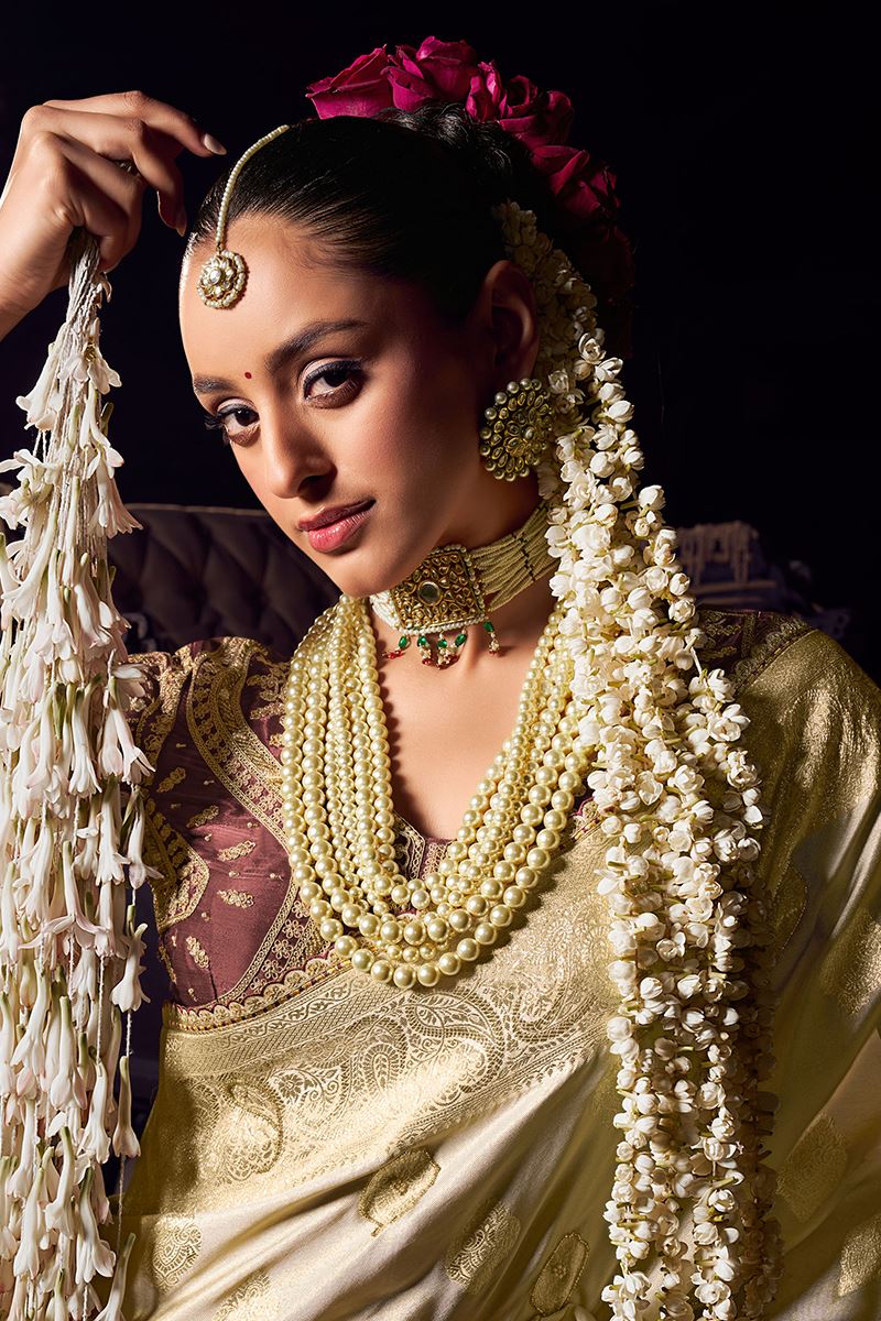 Royal Pure Viscose Tissue Designer Saree for Wedding, Reception, and Pre-Wedding Shoot