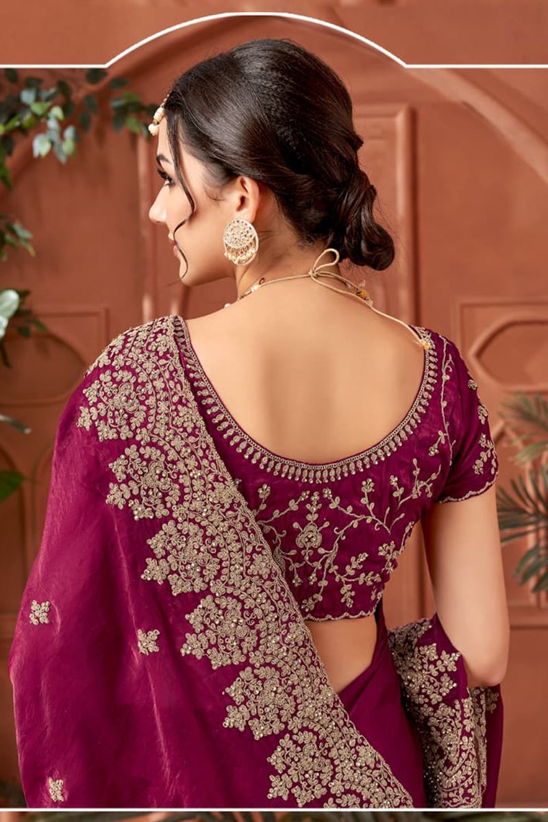 Dazzling Fendi Satin Designer Saree for Wedding, Reception, and Festivals