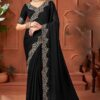 Mesmerizing Satin Chiffon Designer Saree for Parties