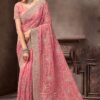 Striking Tissue Net Designer Saree for Engagement, Wedding, and Reception